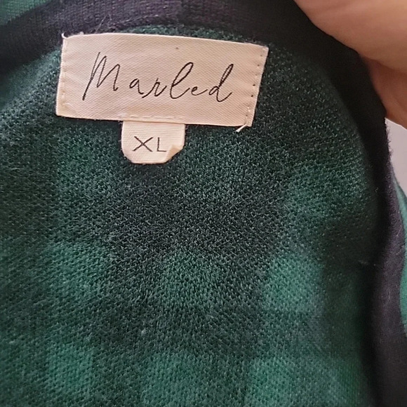 Marled Preppy Soft Cardigan Classic Plaid Schoolgirl Academia Size XL - Picture 6 of 6